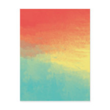 Ombre Watercolor Struktur - Teal, Gult, Coral
