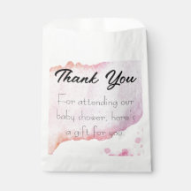 Ombre Watercolor White Favor Bags