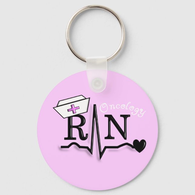 Omcology Nurse RN Gifts QRS Design Nyckelring (Framsida)
