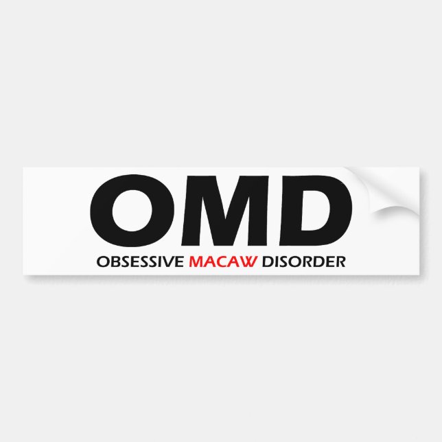 OMD - överdriven Macaos sjukdom Bildekal (Framsidan)