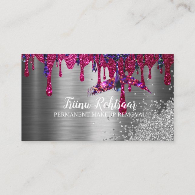 Omdefiniera skönhet med permanent makeup visitkort (Framsida)