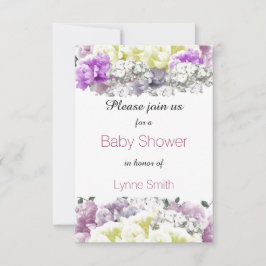Omdömesfullt blomsterbukett Baby Shower-inbjudan Inbjudningar