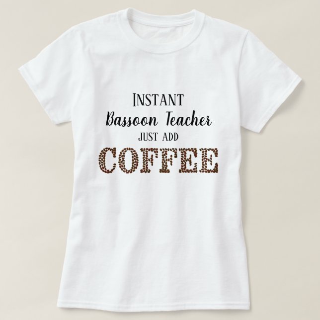 Omedelbar baskiska lärare, tillsätt kaffesyndel mu t shirt (Design framsida)