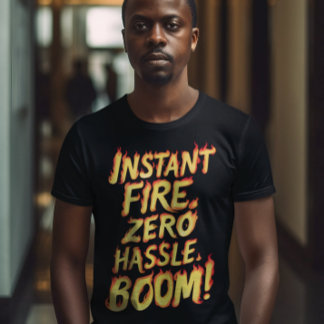 Omedelbart eldsvåda: Noll Hassle Boom T Shirt