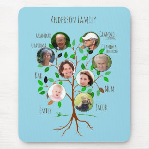 Omedelbart Family Anpassningsbar Photo Träd Musmatta