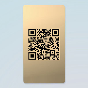 Omedelbart redigerbar QR-kodmall   Faux Guld Fraktsedel