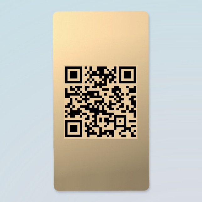 Omedelbart redigerbar QR-kodmall | Faux Guld Fraktsedel (Skapare uppladdad)