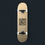 Omedelbart redigerbar QR-kodmall | Faux Guld Mini Skateboard Bräda 18,5 Cm<br><div class="desc">Ange bara webbplatsens URL för att automatiskt skapa en ny,  skannerbar QR-kod. Redigera design eller lägg till text som du vill.</div>