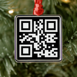 Omedelbart Skapat QR-kod (genom att ange URL:en) Julgransprydnad Metall