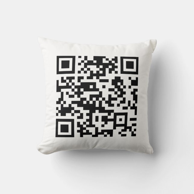 Omedelbart Skapat QR-kod (genom att ange URL:en) Kudde (Framsida)