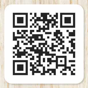 Omedelbart Skapat QR-kod (genom att ange URL:en) Underlägg Papper Kvadrat