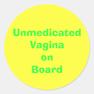 OmedicineratVaginaonBoard Runt Klistermärke