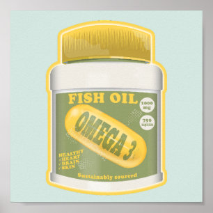 Omega 3 fiskolja poster