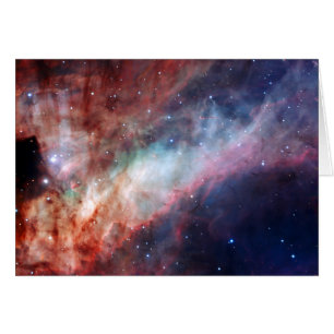 Omega Nebula Space Astronomy Hälsningskort