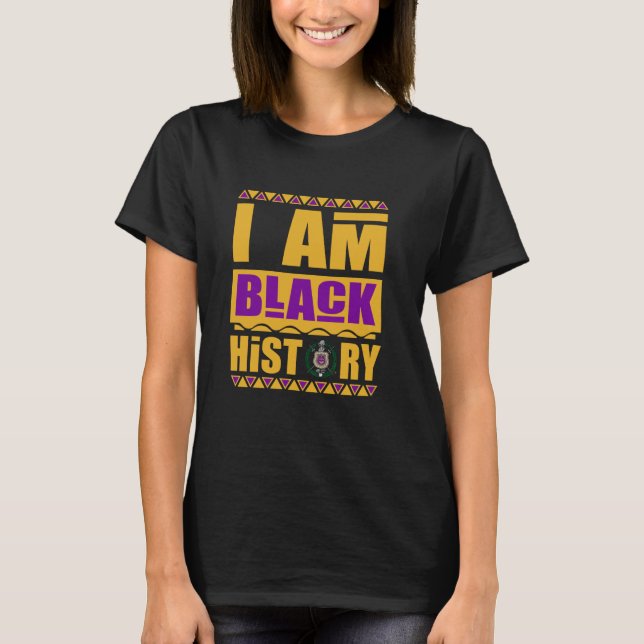 Omega Psi Phi Fratairy Paraphernalia, jag är svart T Shirt (Framsida)