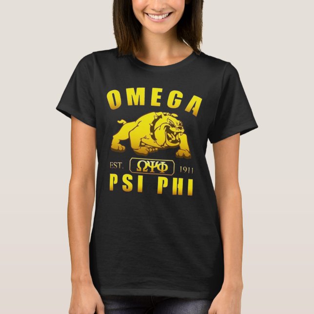 Omega Psi Phi Omegawood 1911 T Shirt (Framsida)