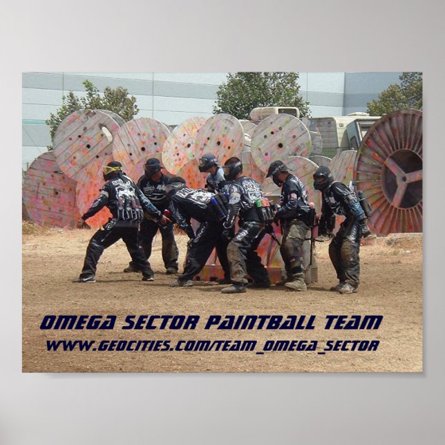 OMEGA SECTOR PAINTBALL TEAM POSTER (Framsidan)
