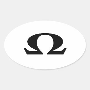 Omega symbol av motståndsOvalklistermärken Ovalt Klistermärke