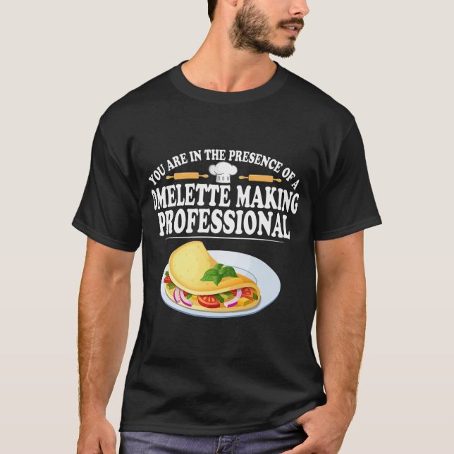 Omelet Skapar Professionell Eggs Breakfast Gift T Shirt (Framsida)