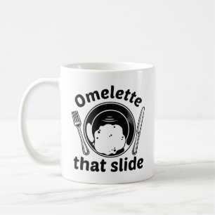 Omelet som bilden kaffemugg