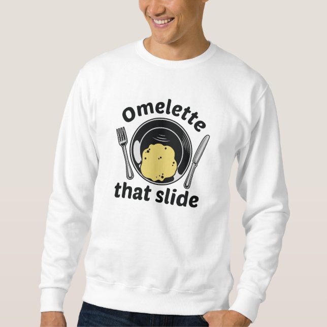 Omelet som bilden lång ärmad tröja (Framsida)