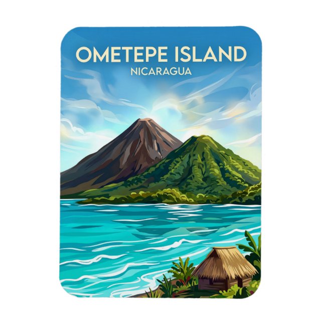 Ometepe-ön Nicaragua Magnet (Vertikal)