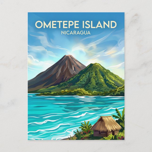 Ometepeön Nicaragua Vykort (Framsida)