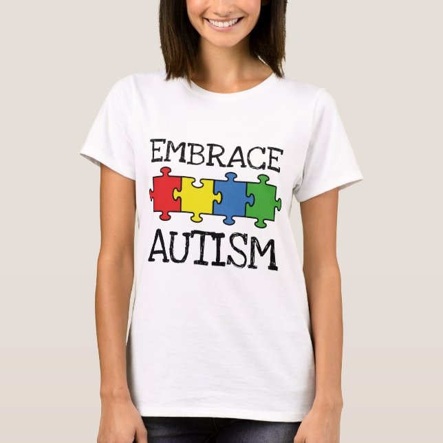 Omfamna Autism T Shirt (Framsida)