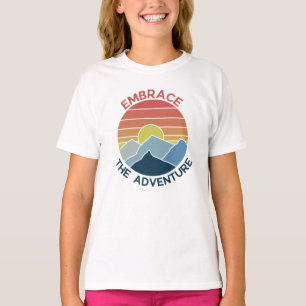 Omfamna äventyret bergsäventyr tid t shirt