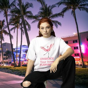 Omfamna din inre flamingo Roligt T Shirt