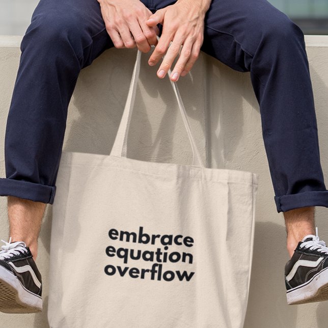 Omfamna ekvationsflödande matematiklärarepresent tygkasse (Shop now and celebrate the beauty of equations!)