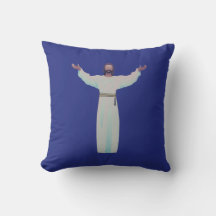 Omfamna Jesus - kastkudde i mörkblått