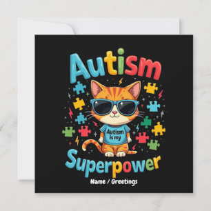 Omfamna kattälskare Autism är min superkraft  Inbjudningar