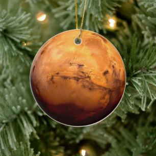 Omfamna kosmos med stil: Mars mystik Julgransprydnad Keramik