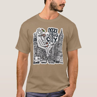 Omfamna livet i storstaden med rolig stil t shirt