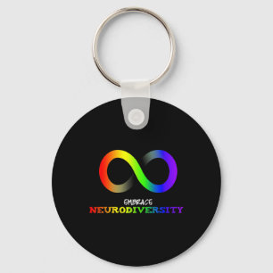 Omfamna Neurodiversitet Autism Asd Adhd Regnbåge I Nyckelring