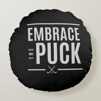 Omfamna Puck Hockey Kudd Rund Kudde