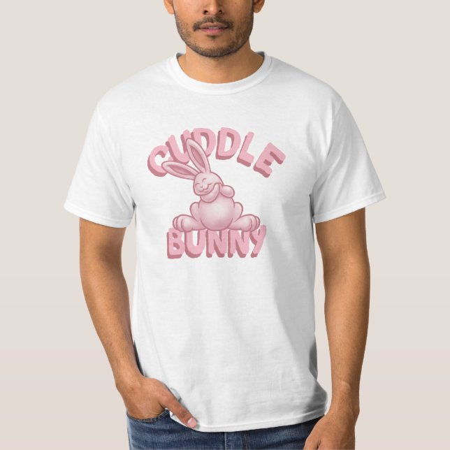 Omfamningkanin - rosa t-shirt (Framsida)