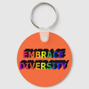 Omfamningmångfald (regnbågen) Keychain Nyckelring