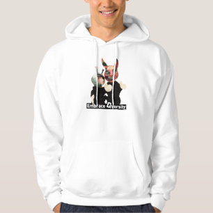 Omfamningmångfaldfrämling och djävulen sweatshirt