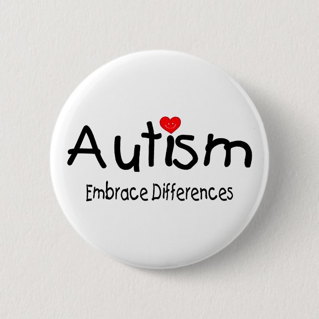 Omfamningskillnader (lycklig hjärta) knapp (Framsida)