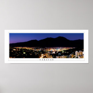 Omfattande panoramisk poster i berget Caracas Avil