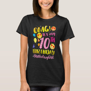 Omfattar min 10:e födelsedag flickor 10 år gammal  t shirt