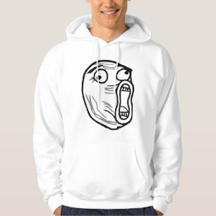 omfg för omg för rofl för humor för lolansikte sweatshirt med luva