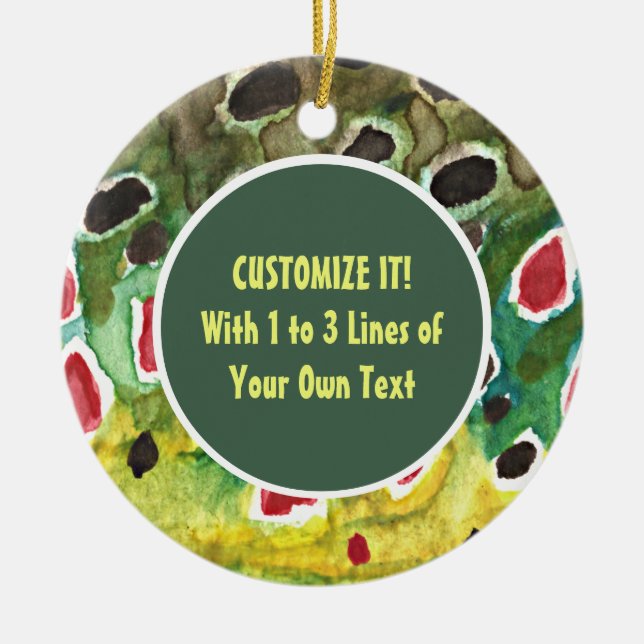 Ömfisket Julgransprydnad Keramik (Framsidan)