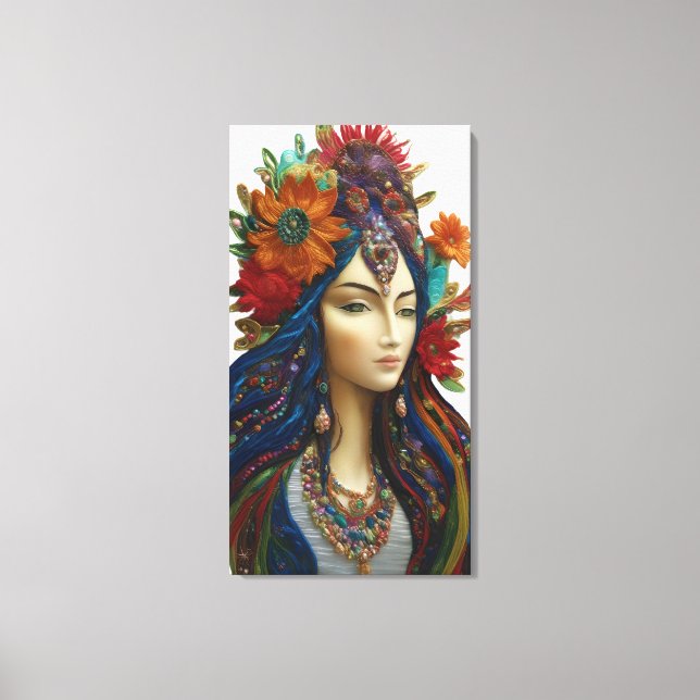 Omforma dina väggar Den vibrerande andan i Shakti Canvastryck (Framsida)