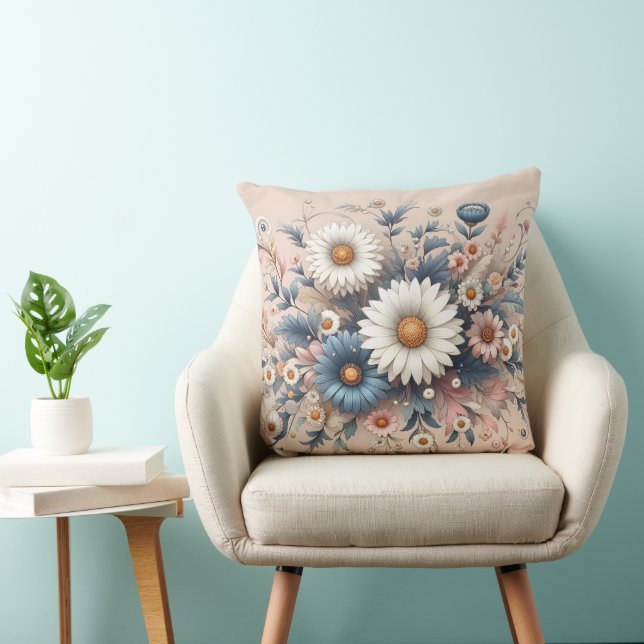 Omforma utrymmet med Blommigten Daisy för Elegant Kudde (Stol)