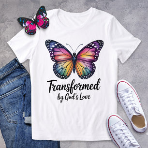 Omformad av Guds Kärlek Butterfly Shirt T