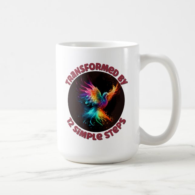 Omformad med 12 enkla steg - AA, NA, Al-Anon Kaffemugg (Höger)