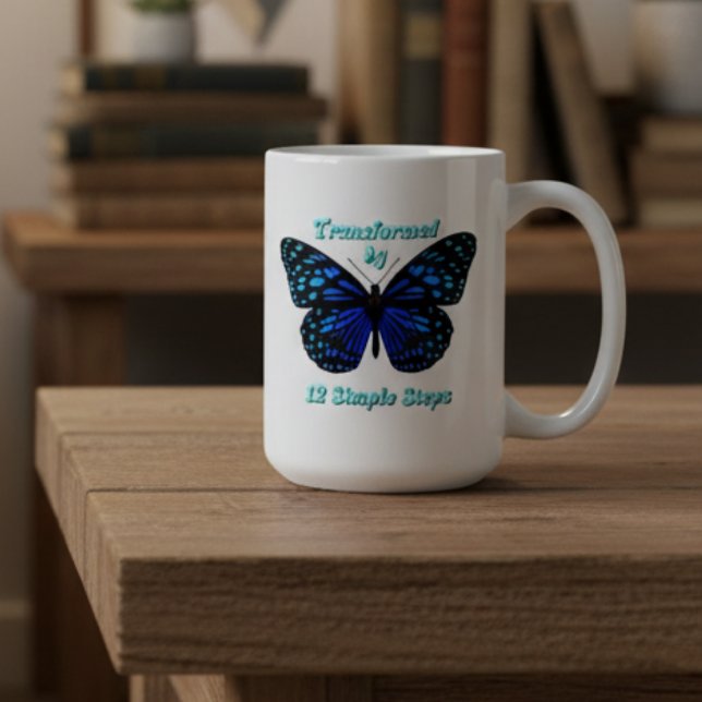 Omformad med 12 enkla steg, AA, NA, Al-Anon Kaffemugg (Skapare uppladdad)
